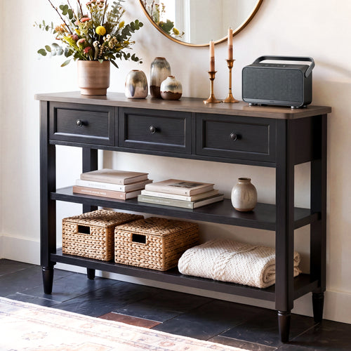 43" Narrow Farmhouse Console Table