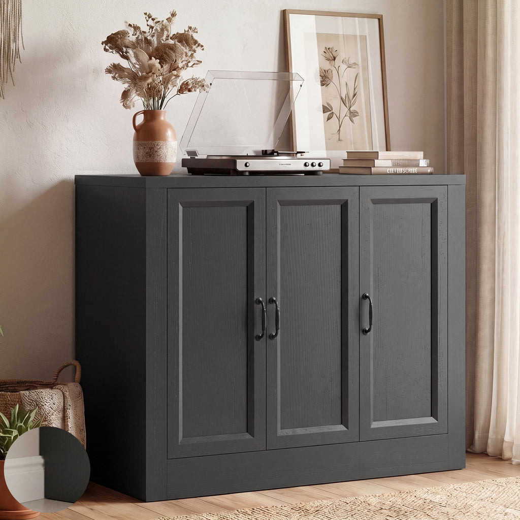 Modern Buffet Cabinet, Modular Sideboard Cabinet with Baseboard Design