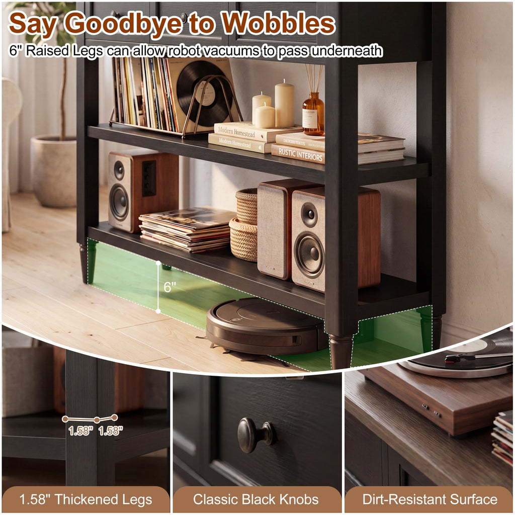 43" Narrow Farmhouse Console Table