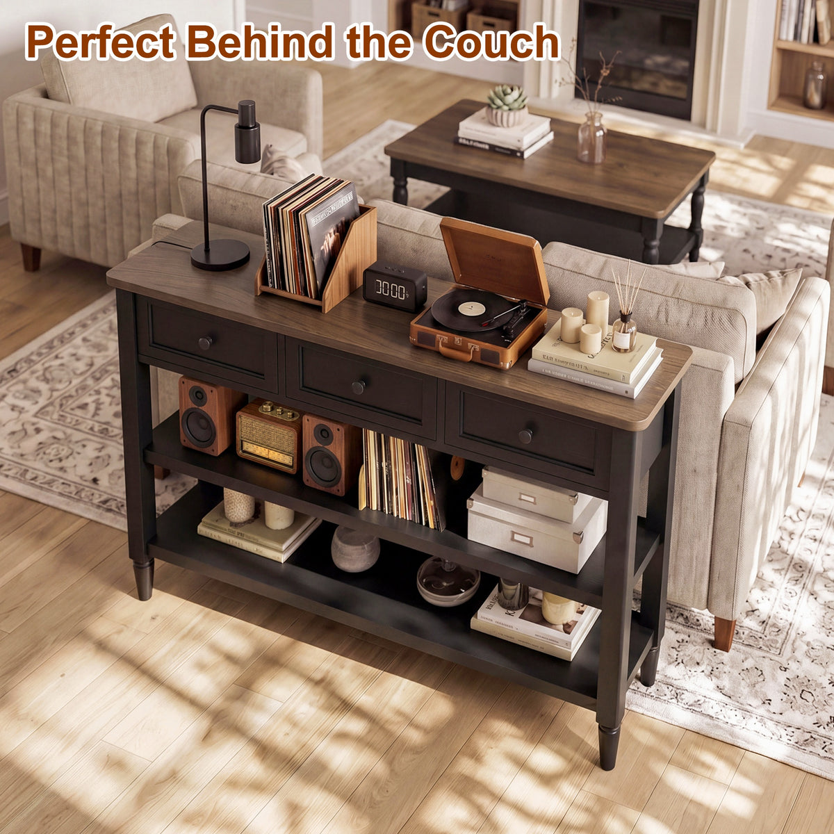 43" Narrow Farmhouse Console Table