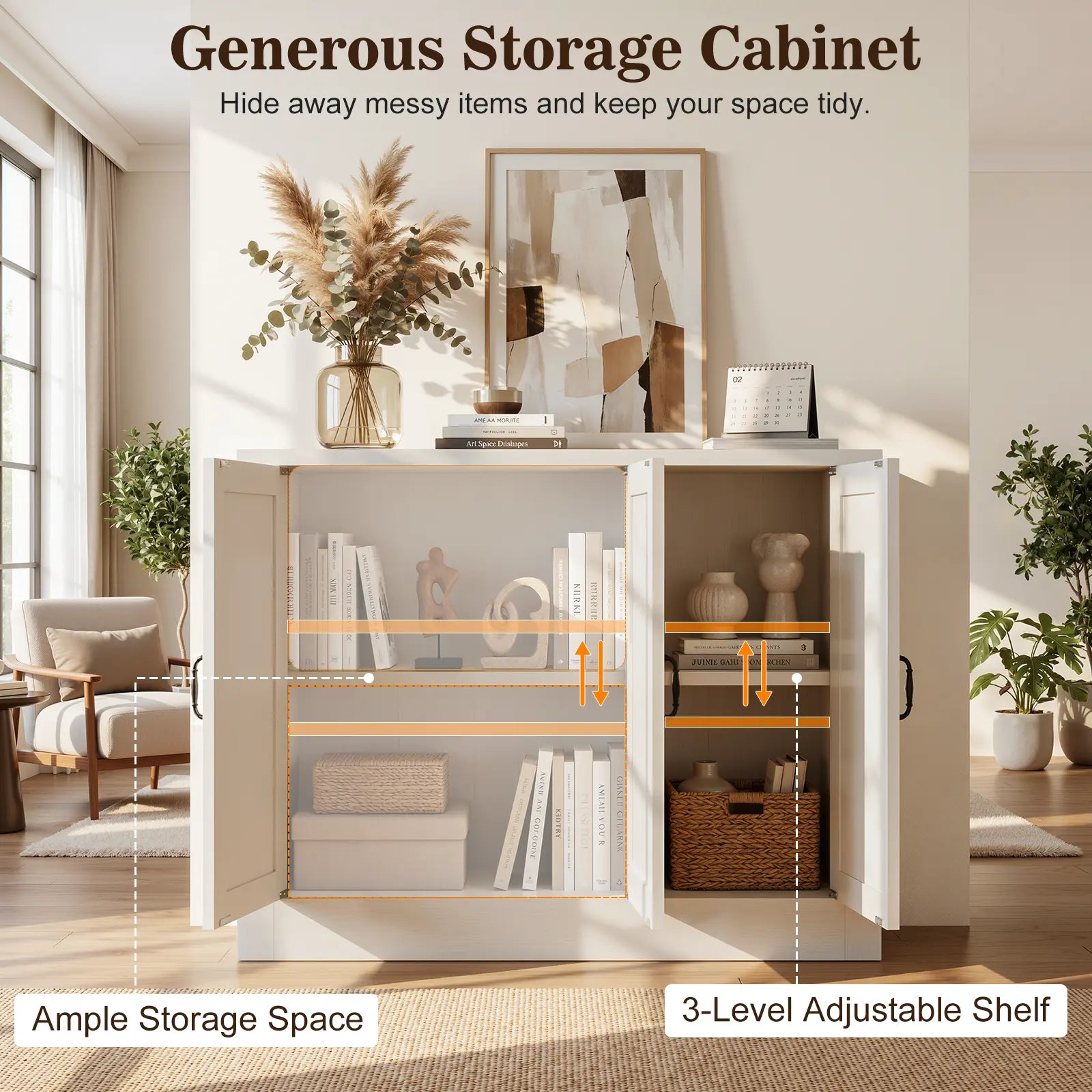 80" Tall Bookshelf with Glass Doors
