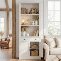80" Tall Bookshelf with Drawer and Doors