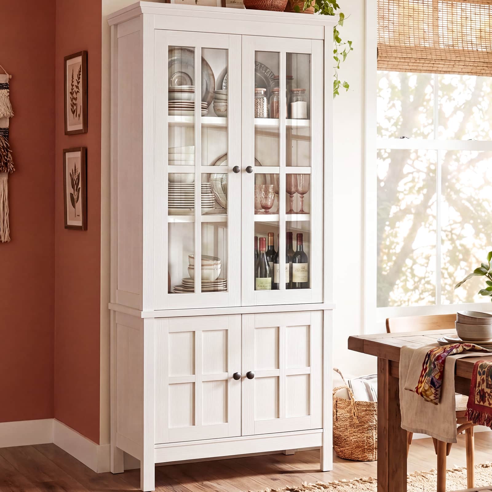 Farmhouse 63" Kitchen Pantry Storage Cabinet