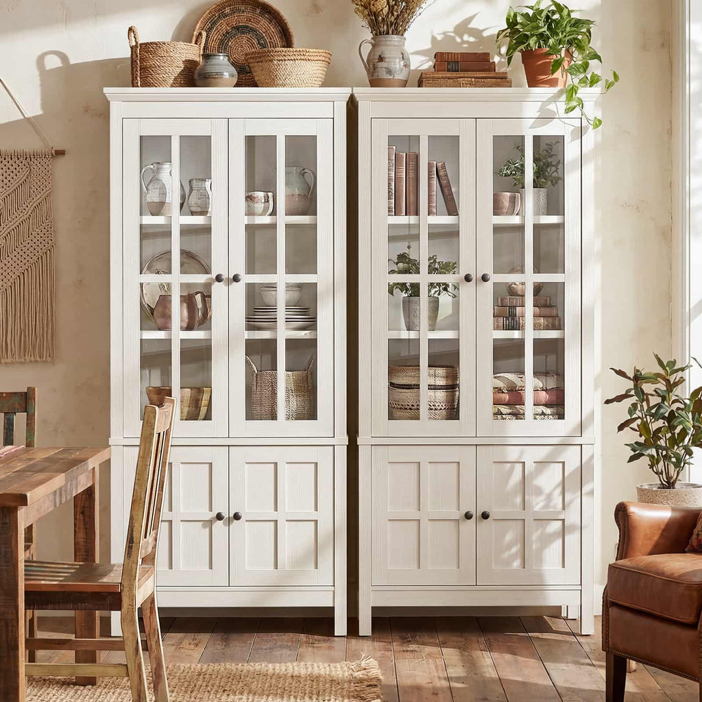 Farmhouse 63" Kitchen Pantry Storage Cabinet