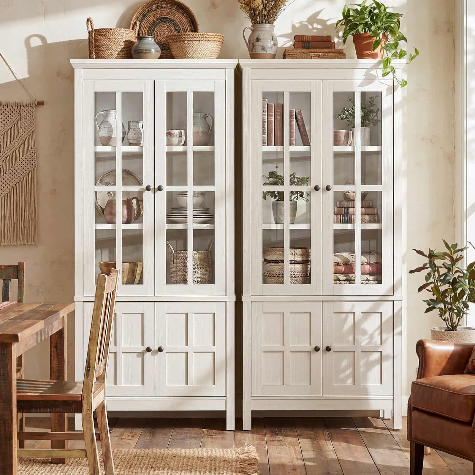 Farmhouse 63" Kitchen Pantry Storage Cabinet