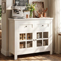 36" Buffet Cabinet Sideboard with Drawers & Glass Doors
