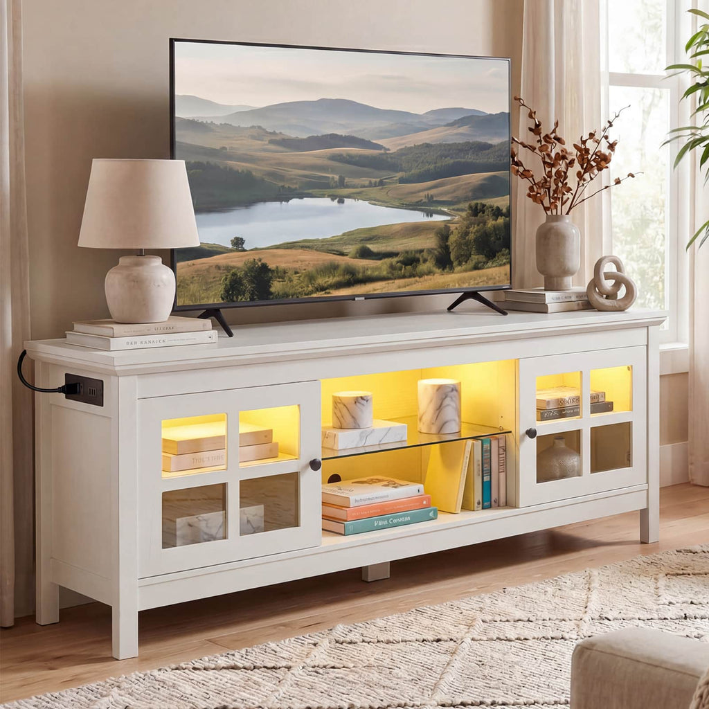 Farmhouse TV Stand for 60 Inch TVs