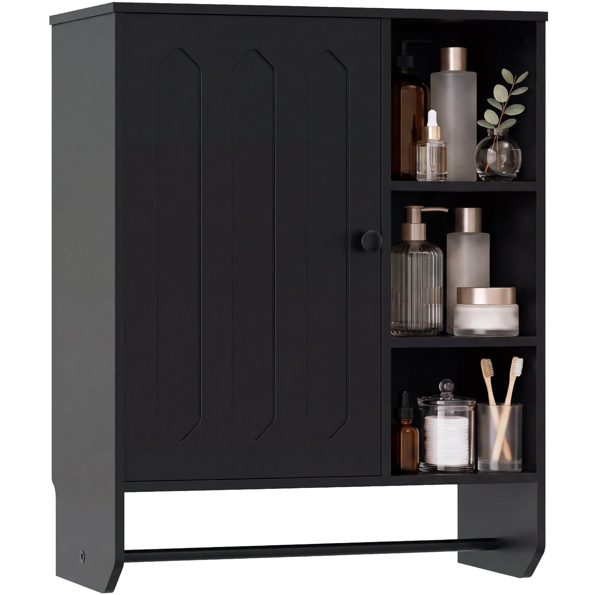 Bathroom Wall Cabinet with Towel Bar
