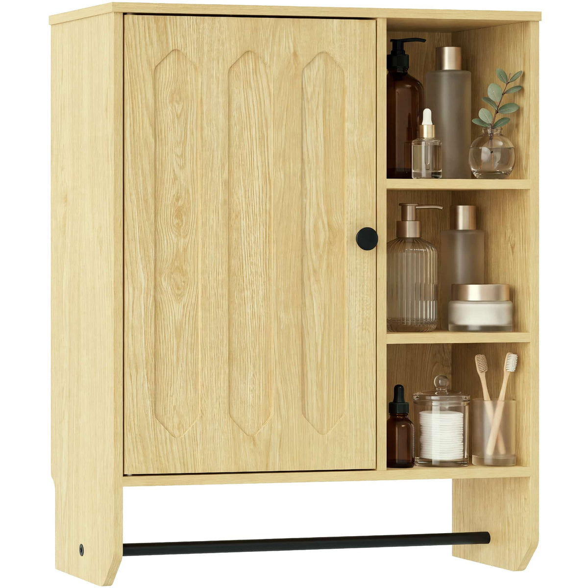 Bathroom Wall Cabinet with Towel Bar