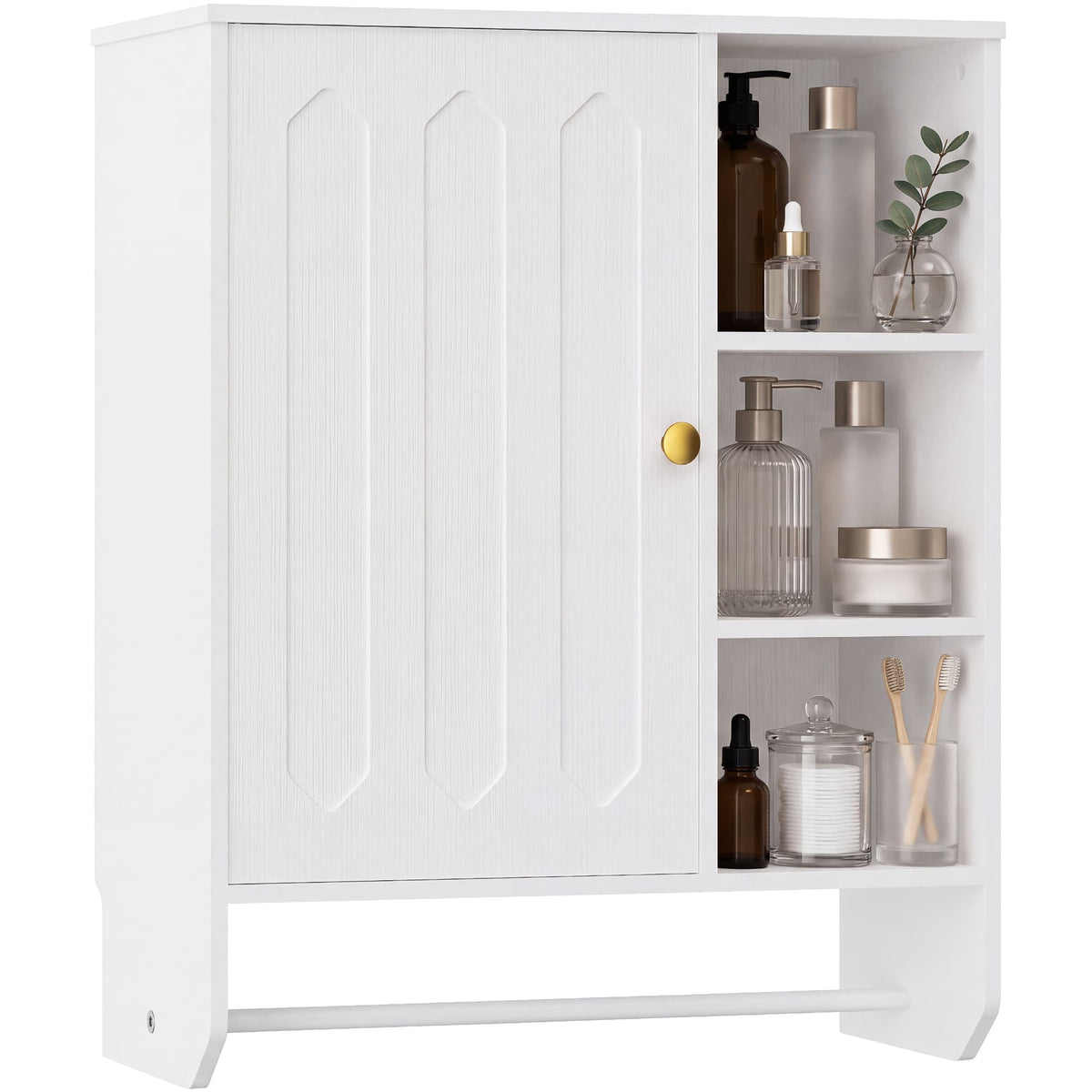 Bathroom Wall Cabinet with Towel Bar