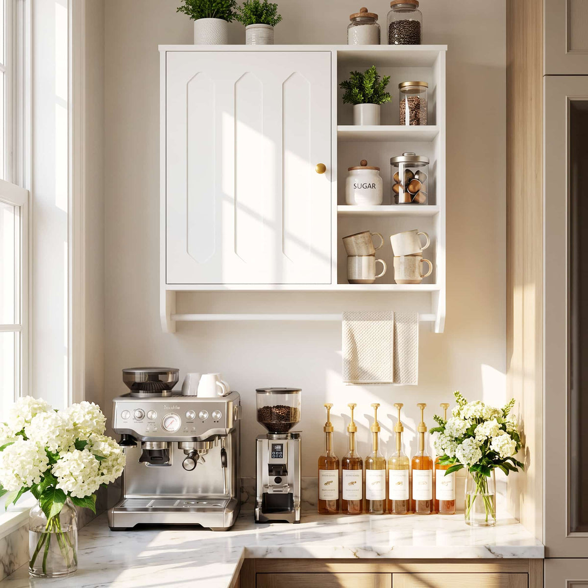 Bathroom Wall Cabinet with Towel Bar