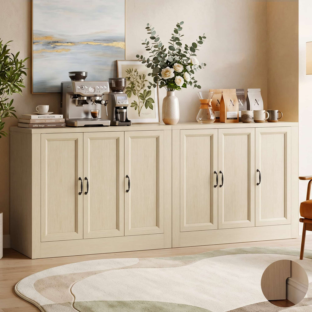 Modern Buffet Cabinet, Modular Sideboard Cabinet with Baseboard Design