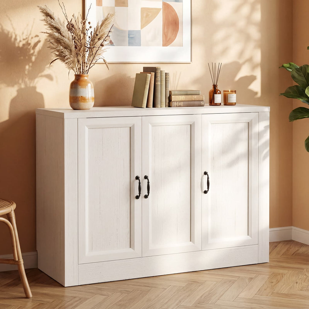 Modern Buffet Cabinet, Modular Sideboard Cabinet with Baseboard Design