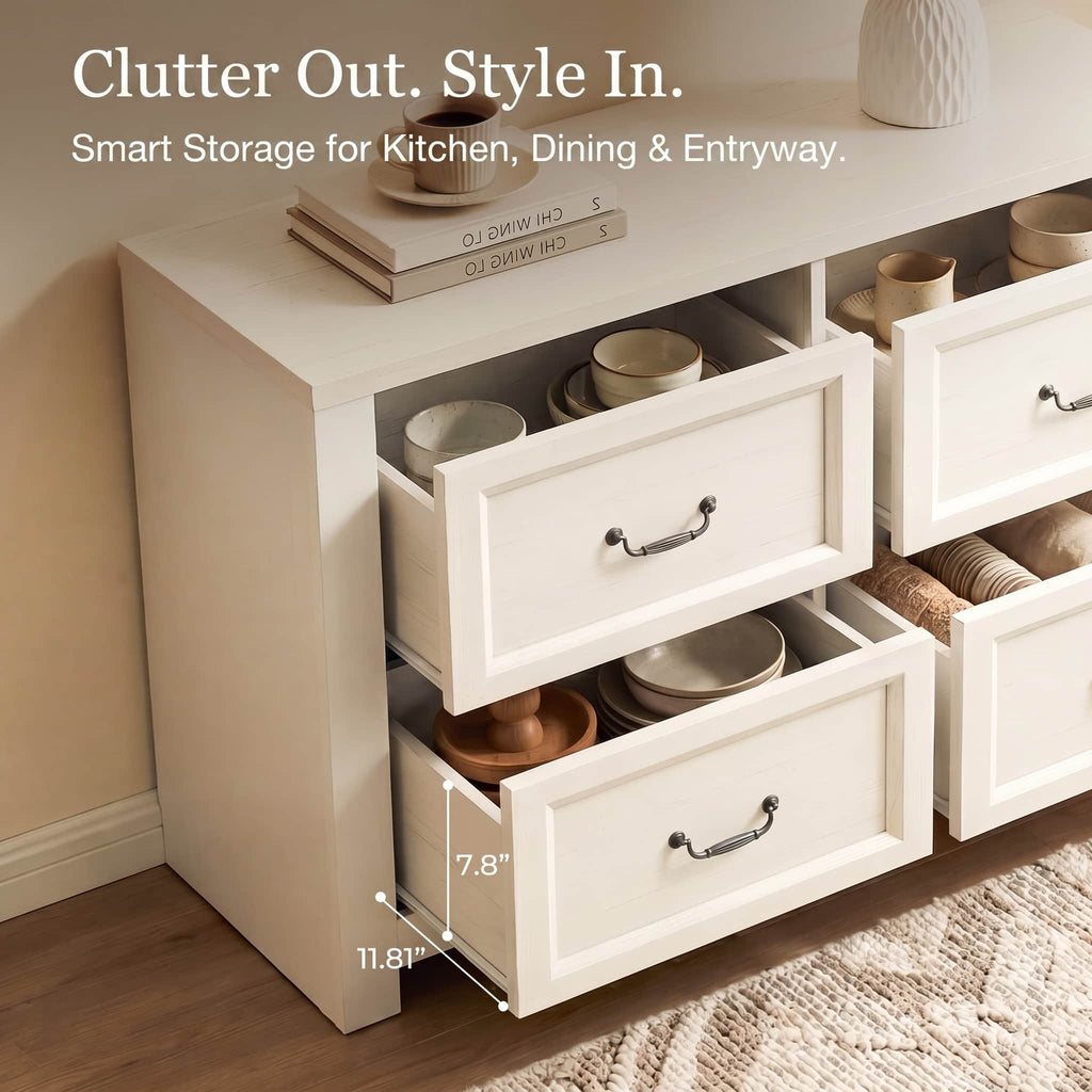 39" Sideboard Buffet Cabinet with 4 Drawers