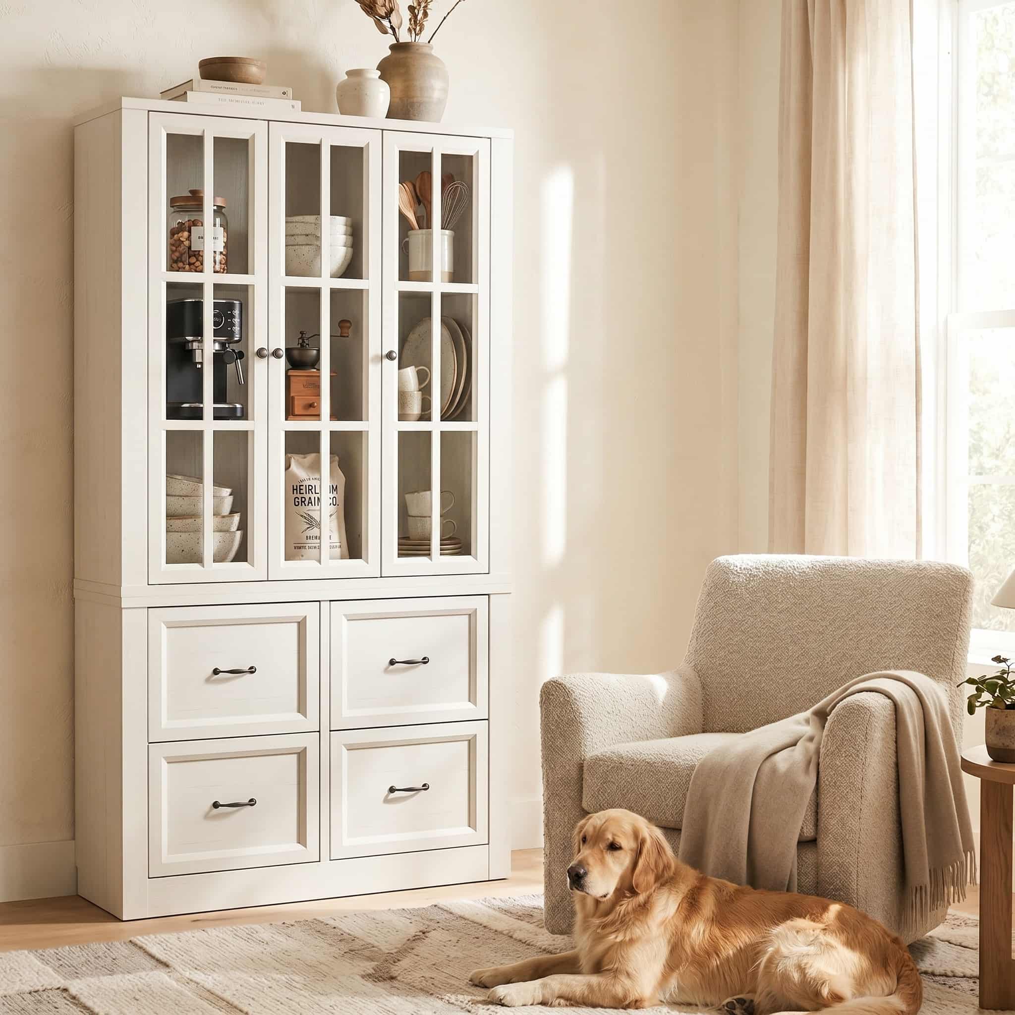 39" Sideboard Buffet Cabinet with 4 Drawers