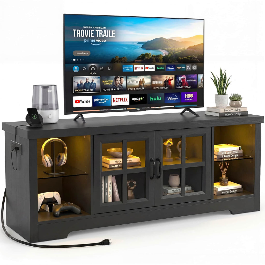 Farmhouse TV Stand for TVs up to 60 Inch