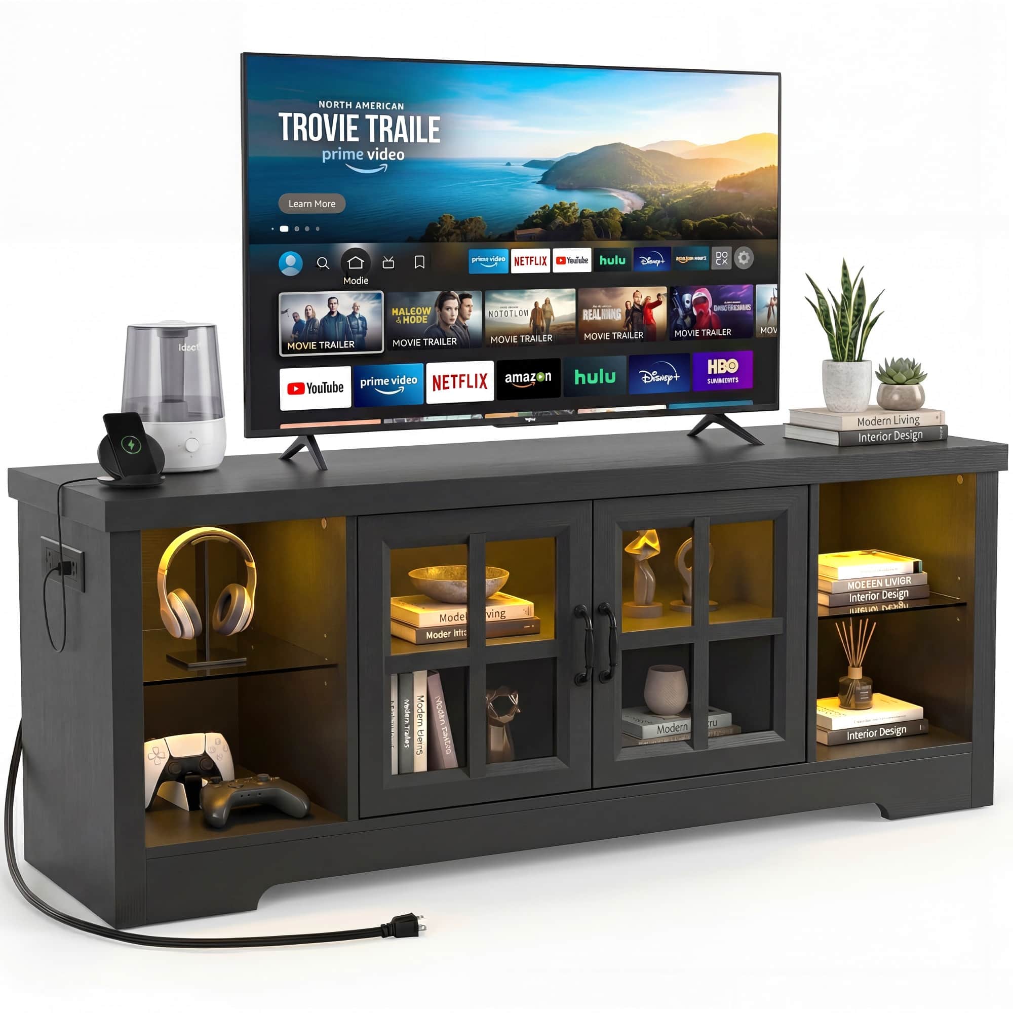 Farmhouse TV Stand for TVs up to 60 Inch