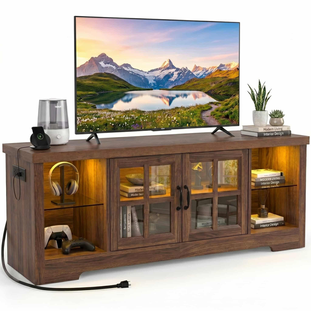 Farmhouse TV Stand for TVs up to 60 Inch